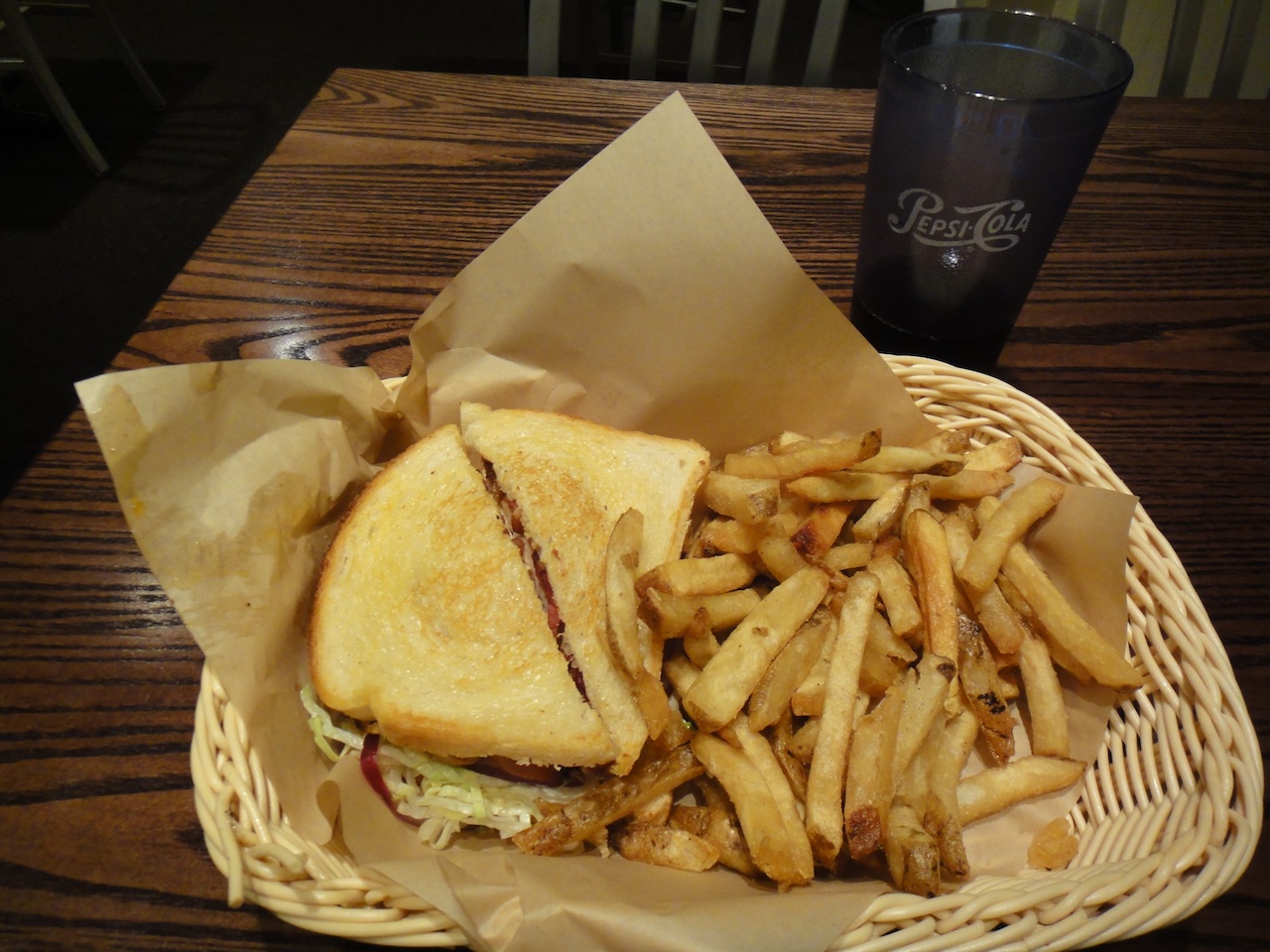 Armadillo Willy's: Turkey Bacon Stack + side of Fresh-cut Fries