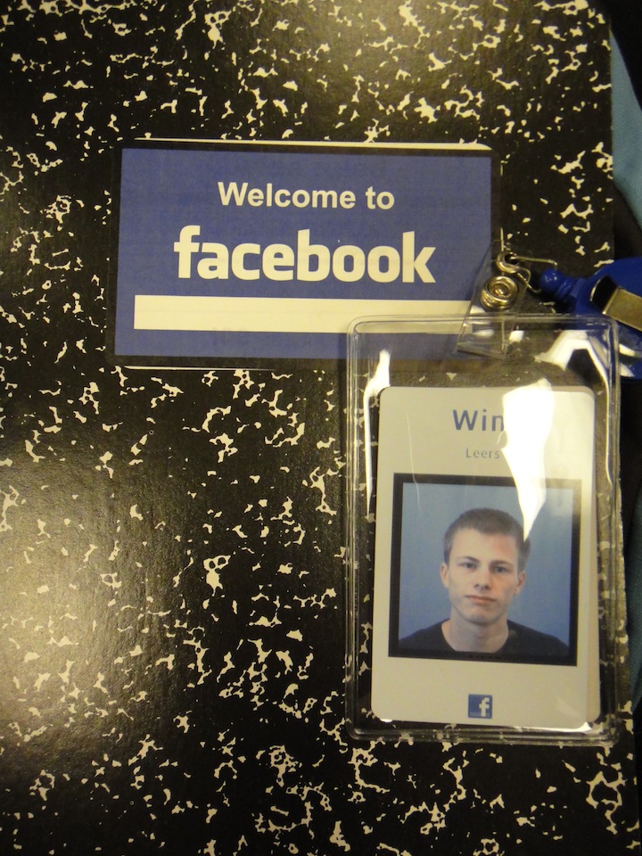 Photo of the Facebook badge I got during my internship.