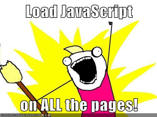 Load JavaScript on ALL the pages!