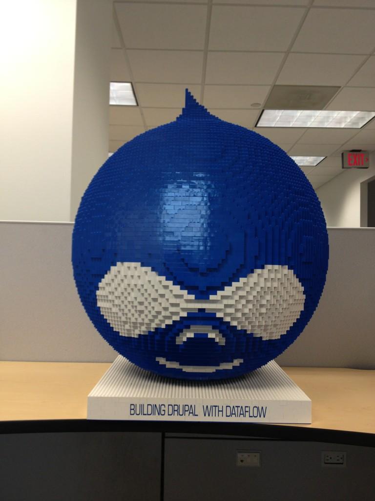 Photo of a Druplicon built with LEGO bricks.
